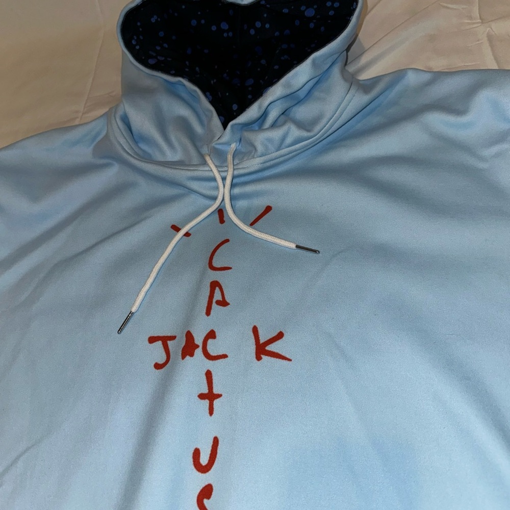Light Blue Cactus Jack XXL Hoodie polka dot